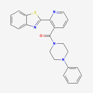 molecular formula C23H20N4OS B2662050 (2-(Benzo[d]thiazol-2-yl)pyridin-3-yl)(4-phenylpiperazin-1-yl)methanone CAS No. 873856-51-0