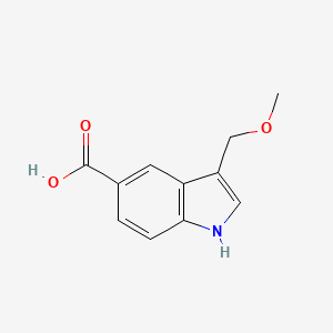 molecular formula C11H11NO3 B2662051 3-(Methoxymethyl)-1H-indole-5-carboxylic acid CAS No. 1891114-35-4