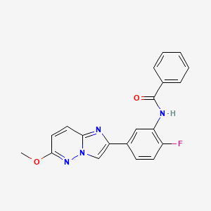 molecular formula C20H15FN4O2 B2662062 N-(2-fluoro-5-(6-methoxyimidazo[1,2-b]pyridazin-2-yl)phenyl)benzamide CAS No. 955543-26-7