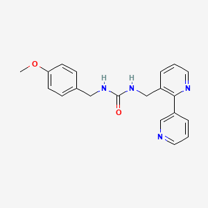 molecular formula C20H20N4O2 B2662063 1-([2,3'-Bipyridin]-3-ylmethyl)-3-(4-methoxybenzyl)urea CAS No. 2034563-53-4