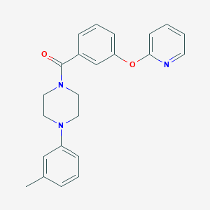 molecular formula C23H23N3O2 B2662065 (3-(吡啶-2-氧基)苯基)(4-(间甲苯基)哌嗪-1-基)甲酮 CAS No. 1797320-51-4