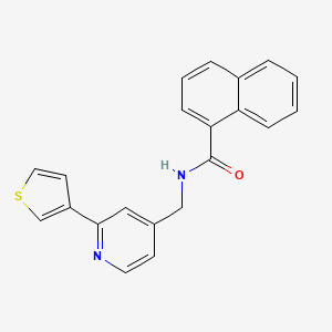 molecular formula C21H16N2OS B2662071 N-((2-(噻吩-3-基)吡啶-4-基)甲基)-1-萘酰胺 CAS No. 2034396-36-4