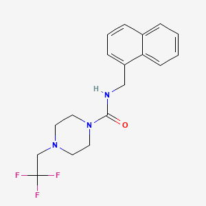 molecular formula C18H20F3N3O B2662072 N-(naphthalen-1-ylmethyl)-4-(2,2,2-trifluoroethyl)piperazine-1-carboxamide CAS No. 1207029-51-3