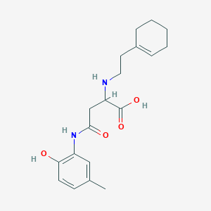 molecular formula C19H26N2O4 B2662082 2-((2-(Cyclohex-1-en-1-yl)ethyl)amino)-4-((2-hydroxy-5-methylphenyl)amino)-4-oxobutanoic acid CAS No. 1098633-56-7