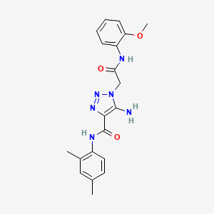 molecular formula C20H22N6O3 B2662084 5-amino-N-(2,4-dimethylphenyl)-1-{2-[(2-methoxyphenyl)amino]-2-oxoethyl}-1H-1,2,3-triazole-4-carboxamide CAS No. 894569-86-9