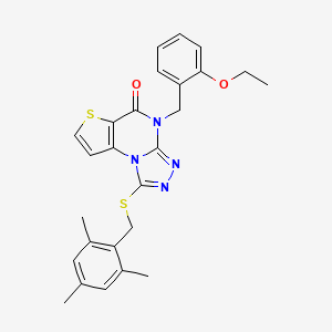 4-(2-ethoxybenzyl)-1-((2,4,6-trimethylbenzyl)thio)thieno[2,3-e][1,2,4]triazolo[4,3-a]pyrimidin-5(4H)-one