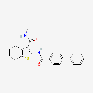 molecular formula C23H22N2O2S B2662099 N-甲基-2-[(4-苯基苯甲酰)氨基]-4,5,6,7-四氢-1-苯并噻吩-3-甲酰胺 CAS No. 892976-91-9