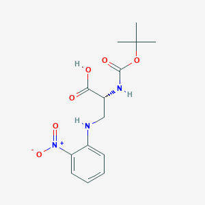 molecular formula C14H19N3O6 B2662100 (R)-2-((叔丁氧羰基)氨基)-3-((2-硝基苯基)氨基)丙酸 CAS No. 209223-32-5