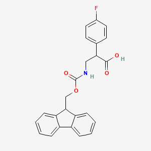 molecular formula C24H20FNO4 B2662101 3-({[(9H-fluoren-9-yl)methoxy]carbonyl}amino)-2-(4-fluorophenyl)propanoic acid CAS No. 1822811-69-7