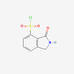 molecular formula C8H6ClNO3S B2662120 3-Oxo-1,2-dihydroisoindole-4-sulfonyl chloride CAS No. 1782562-24-6