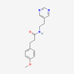 molecular formula C16H19N3O2 B2662137 3-(4-甲氧基苯基)-N-(2-(嘧啶-5-基)乙基)丙酰胺 CAS No. 2034481-60-0