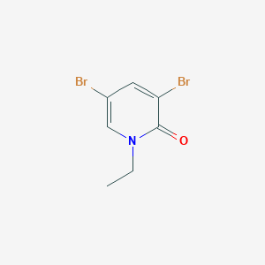 molecular formula C7H7Br2NO B2662147 3,5-二溴-1-乙基吡啶-2(1H)-酮 CAS No. 14529-55-6