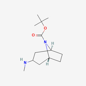 molecular formula C13H24N2O2 B2662176 叔丁基(1R,5S)-3-(甲基氨基)-8-氮杂双环[3.2.1]辛烷-8-甲酸酯 CAS No. 1307254-45-0