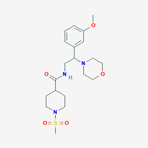 molecular formula C20H31N3O5S B2662205 N-(2-(3-methoxyphenyl)-2-morpholinoethyl)-1-(methylsulfonyl)piperidine-4-carboxamide CAS No. 1226442-32-5