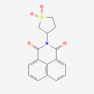 molecular formula C16H13NO4S B2662209 2-(1,1-二氧代四氢噻吩-3-基)-1H-苯并[de]异喹啉-1,3(2H)-二酮 CAS No. 300376-99-2