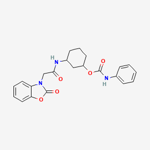 B2662251 3-(2-(2-oxobenzo[d]oxazol-3(2H)-yl)acetamido)cyclohexyl phenylcarbamate CAS No. 1351642-72-2