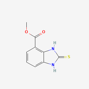 molecular formula C9H8N2O2S B2662261 Methyl 2-mercapto-1H-benzo[d]imidazole-4-carboxylate CAS No. 92807-02-8