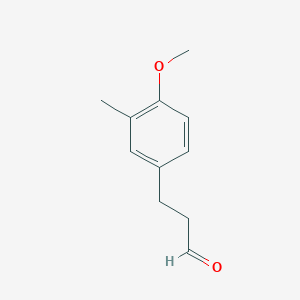 molecular formula C11H14O2 B2662264 3-(4-甲氧基-3-甲基苯基)丙醛 CAS No. 1545049-62-4