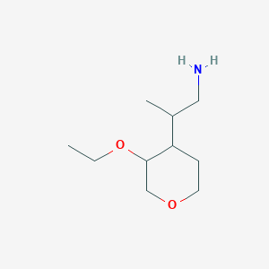 molecular formula C10H21NO2 B2662287 2-(3-Ethoxyoxan-4-yl)propan-1-amine CAS No. 2248325-14-4