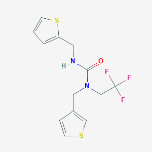 3-(Thiophen-2-ylmethyl)-1-(thiophen-3-ylmethyl)-1-(2,2,2-trifluoroethyl)urea