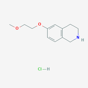 molecular formula C12H18ClNO2 B2662359 6-(2-Methoxyethoxy)-1,2,3,4-tetrahydroisoquinoline hydrochloride CAS No. 2229308-78-3