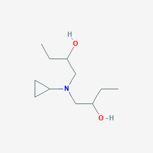 molecular formula C11H23NO2 B2662365 1-[Cyclopropyl(2-hydroxybutyl)amino]butan-2-ol CAS No. 2305255-58-5