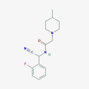 N-[cyano(2-fluorophenyl)methyl]-2-(4-methylpiperidin-1-yl)acetamide