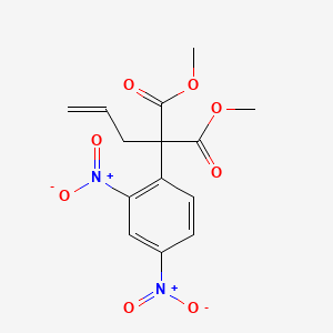 molecular formula C14H14N2O8 B2662369 Dimethyl 2-allyl-2-(2,4-dinitrophenyl)malonate CAS No. 610315-42-9