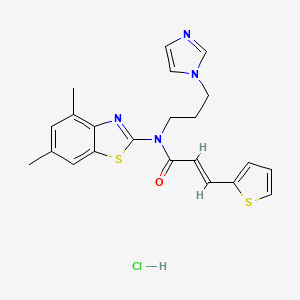 (E)-N-(3-(1H-imidazol-1-yl)propyl)-N-(4,6-dimethylbenzo[d]thiazol-2-yl)-3-(thiophen-2-yl)acrylamide hydrochloride