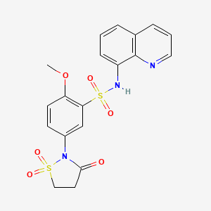 5-(1,1-dioxido-3-oxoisothiazolidin-2-yl)-2-methoxy-N-(quinolin-8-yl)benzenesulfonamide