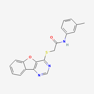 2-(4-benzofuro[3,2-d]pyrimidinylthio)-N-(3-methylphenyl)acetamide