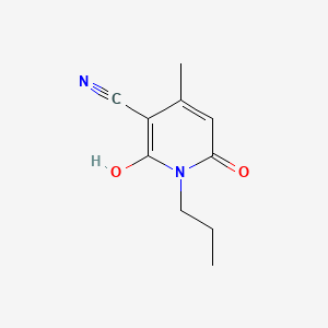 molecular formula C10H12N2O2 B2662414 6-羟基-4-甲基-2-氧代-1-丙基-1,2-二氢吡啶-3-羧腈 CAS No. 54481-10-6