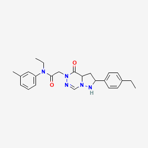 molecular formula C24H25N5O2 B2662444 N-ethyl-2-[2-(4-ethylphenyl)-4-oxo-4H,5H-pyrazolo[1,5-d][1,2,4]triazin-5-yl]-N-(3-methylphenyl)acetamide CAS No. 1291870-68-2