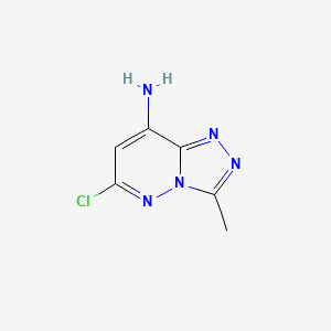 molecular formula C6H6ClN5 B2662451 6-Chloro-3-methyl-[1,2,4]triazolo[4,3-b]pyridazin-8-amine CAS No. 53085-52-2