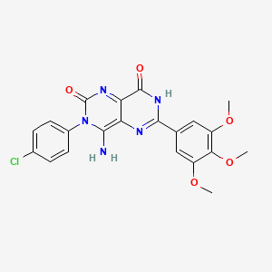 molecular formula C21H18ClN5O5 B2662457 3-(4-氯苯基)-4-亚胺-6-(3,4,5-三甲氧基苯基)-1,3,7-三氢-5,7-二氮杂喹啉-2,8-二酮 CAS No. 1119391-58-0