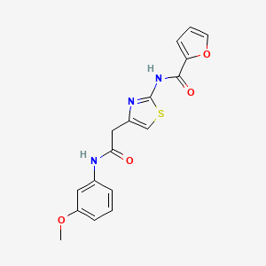 molecular formula C17H15N3O4S B2662476 N-(4-{[(3-methoxyphenyl)carbamoyl]methyl}-1,3-thiazol-2-yl)furan-2-carboxamide CAS No. 921520-98-1
