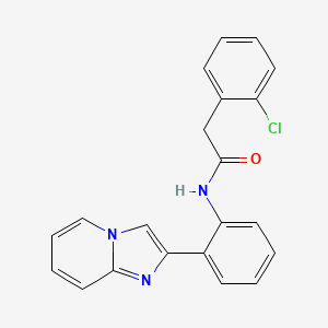 molecular formula C21H16ClN3O B2662488 2-(2-chlorophenyl)-N-(2-(imidazo[1,2-a]pyridin-2-yl)phenyl)acetamide CAS No. 1788561-63-6