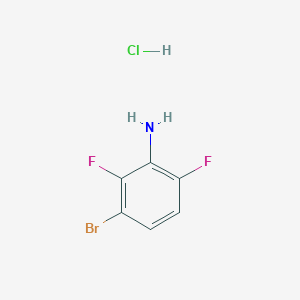 molecular formula C6H5BrClF2N B2662493 3-Bromo-2,6-difluoroaniline;hydrochloride CAS No. 2137952-46-4