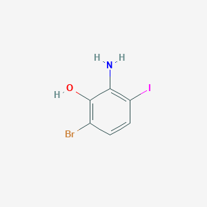 molecular formula C6H5BrINO B2662519 2-Amino-6-bromo-3-iodophenol CAS No. 2092616-33-4