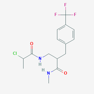 2-[(2-Chloropropanoylamino)methyl]-N-methyl-3-[4-(trifluoromethyl)phenyl]propanamide
