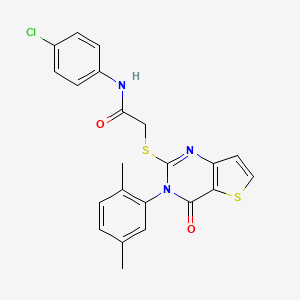 N-(4-chlorophenyl)-2-{[3-(2,5-dimethylphenyl)-4-oxo-3,4-dihydrothieno[3,2-d]pyrimidin-2-yl]sulfanyl}acetamide
