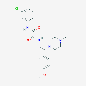 molecular formula C22H27ClN4O3 B2662541 N1-(3-氯苯基)-N2-(2-(4-甲氧基苯基)-2-(4-甲基哌嗪-1-基)乙基)草酰胺 CAS No. 903344-31-0