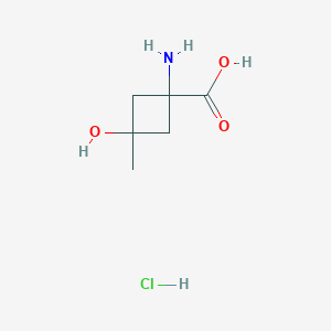 1-Amino-3-hydroxy-3-methylcyclobutane-1-carboxylic acid hydrochloride