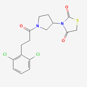 3-(1-(3-(2,6-Dichlorophenyl)propanoyl)pyrrolidin-3-yl)thiazolidine-2,4-dione