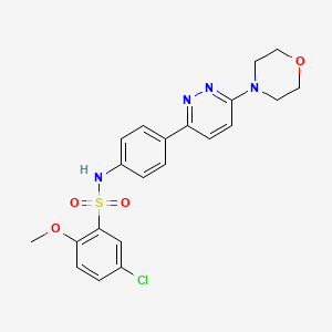 5-chloro-2-methoxy-N-(4-(6-morpholinopyridazin-3-yl)phenyl)benzenesulfonamide