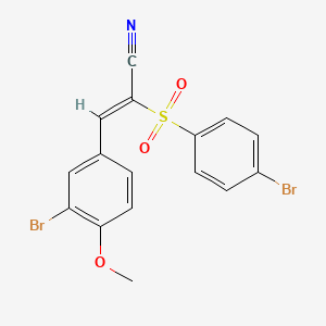 (2Z)-3-(3-bromo-4-methoxyphenyl)-2-(4-bromobenzenesulfonyl)prop-2-enenitrile