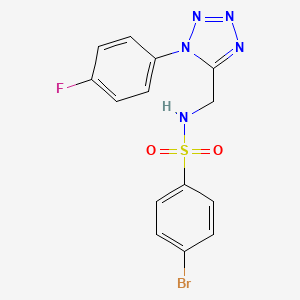 molecular formula C14H11BrFN5O2S B2662615 4-溴-N-((1-(4-氟苯基)-1H-四唑-5-基)甲基)苯甲磺酰胺 CAS No. 941875-21-4