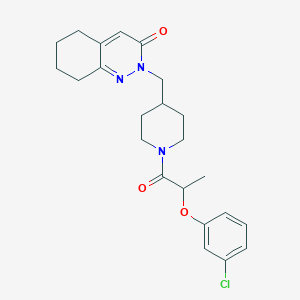 2-[[1-[2-(3-Chlorophenoxy)propanoyl]piperidin-4-yl]methyl]-5,6,7,8-tetrahydrocinnolin-3-one