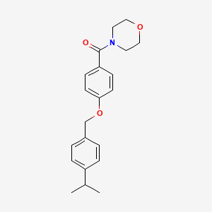 molecular formula C21H25NO3 B2662630 {4-[(4-Isopropylbenzyl)oxy]phenyl}(morpholino)methanone CAS No. 866011-08-7