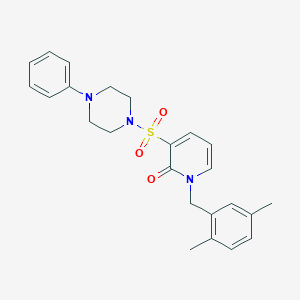 molecular formula C24H27N3O3S B2662636 1-(2,5-二甲基苯基)-3-((4-苯基哌嗪-1-基)磺酰)吡啶-2(1H)-酮 CAS No. 1251546-90-3